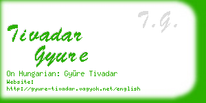 tivadar gyure business card